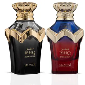 Ishq Absolute & Ishq Forever Eau de Parfum Sprays 100ml (3.4 oz) by Hamidi (Bundle)