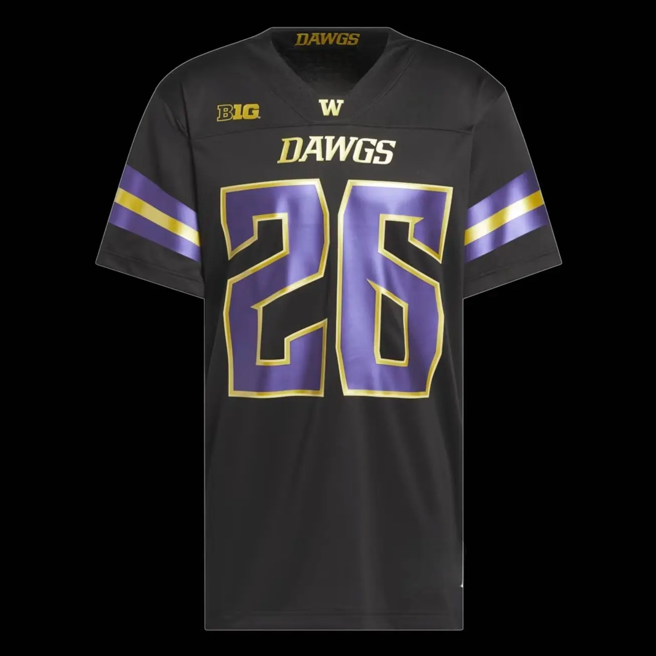 Unisex Football College #26 Washington Huskies Unleash the Dawgs Premier Strategy Jersey - Black