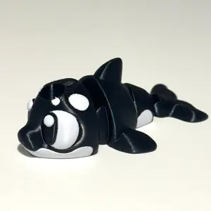 Orca Straw Topper - 3D Printed Articulating Figure
