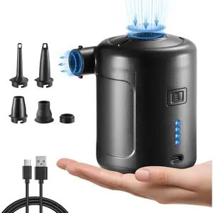 Portable Rechargeable Air Pump, 400L/min Quick Inflate & Deflate, 6000mAh for Inflatables Air Beds Pool Floats Vacuum Storage Bags
