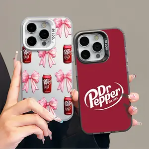 (springtok) Casing For iPhone 11 12 X XS PRO MAX dr pepper aesthetic Accessory Durable Local Cellphone Handheld Frosted Titanium Shockproof Back Cover Phone Cases 1073