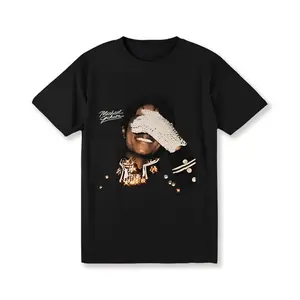 Mens Graphic Tees, 180G Cotton, Oversized Mens tshirt, Designer Crewneck, Michael Jackson Shirt, Summer Fathersdaygift, Fabric Menswear Streetwear