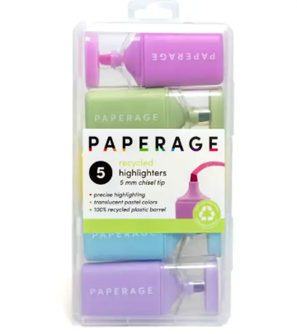 Mini Recycled Highlighter 5 Pack