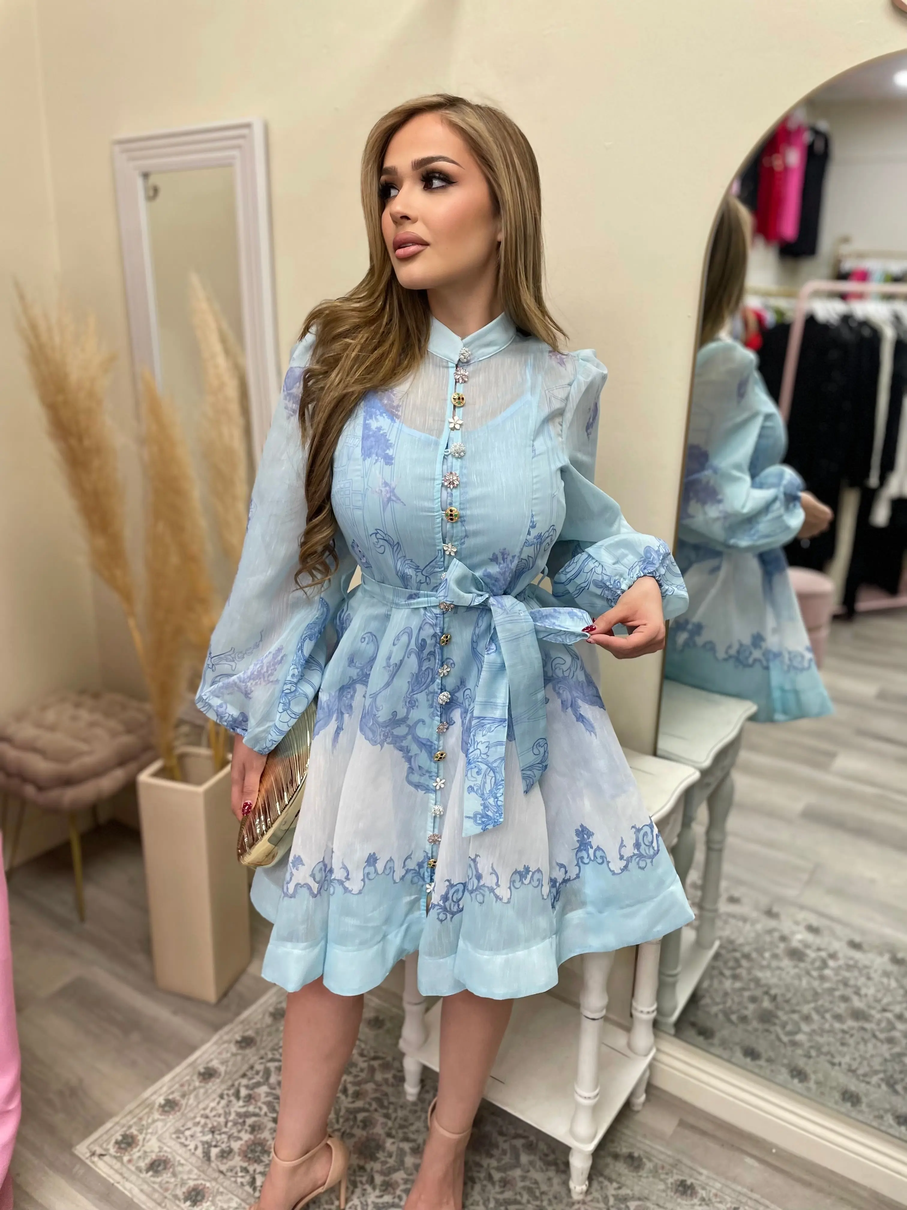 chinese dress ladies Celeste Lace Floral Skirt  Henly