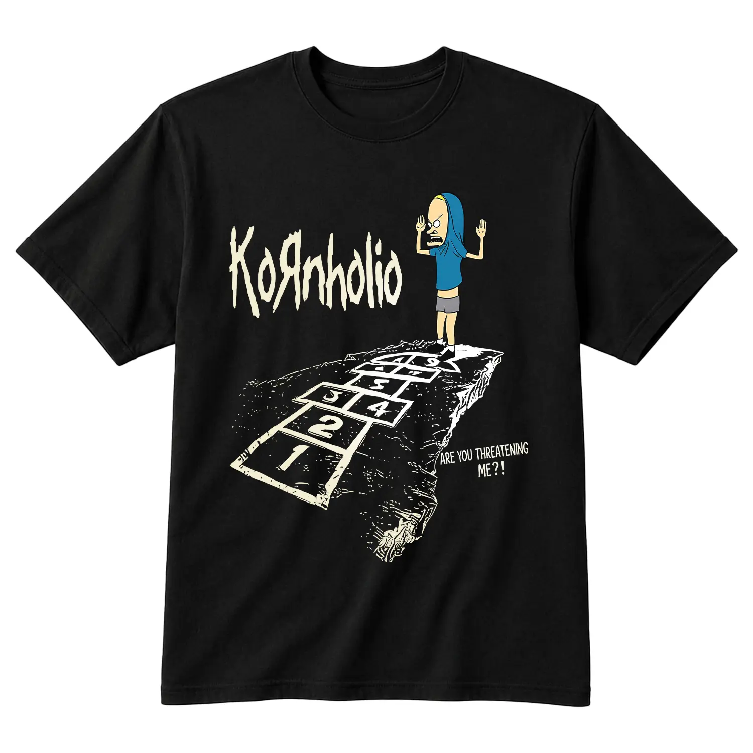 Vintage Kornholio Graphic T-Shirt, Funny Unisex Sweatshirt, Vintage Hoodie, Retro Edgy Streetwear for Fans of 90s Cartoons