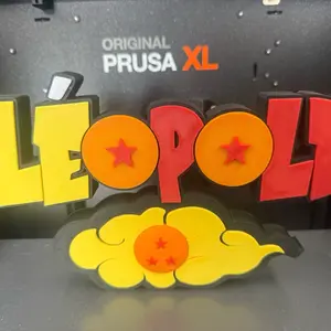 3d Printed DB Dragon Nimbus Cloud Inspired Name Plate Display I Personalized Desk Sign I Office Gift I Her His Gift I Kamehameha