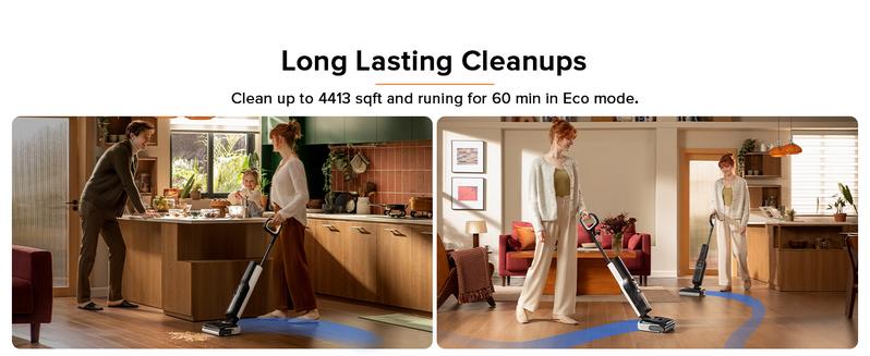 Roborock F25 Wet Dry Vacuum Cleaner, Cordless, All in One with 20000Pa, 194°F Hot Air Flash Drying & High temperature Self Cleaning