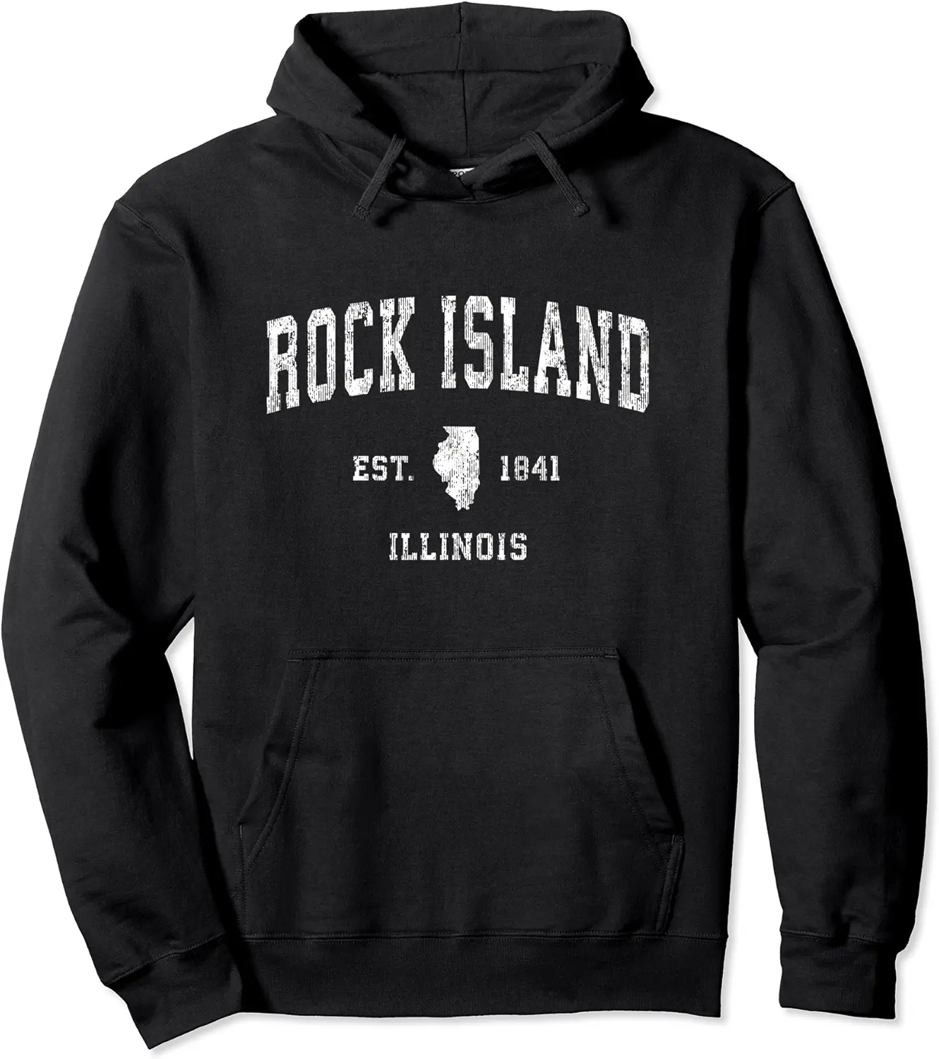 Rock Island Illinois IL Vintage Athletic Sports Design Pullover Hoodie - Rivkafia Shop 30B081DMCSDH