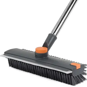 Floor Cleaning Brush with Handle, Incikiti 3-In-1 Carpet Rotating Brush, 360° Adjustable Angle Bristle Mop, Adjustable Sweeping Height