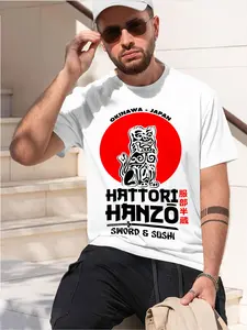 tori hanzo 2026 new model Black/White Tee Stylish & Comfortable Loose Crew Neck Short Sleeve T-shirts Versatile On Trend Eye Catching Printed Graphic Casual Tee for Daily Wear Outings & Leisure