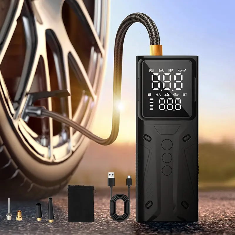 AP150 Tire Inflator Portable Air Compressor, 2X Faster 150PSI Cordless Inflator For Car Tires With Auto Shutoff, Portable Tire Inflator With Digital P