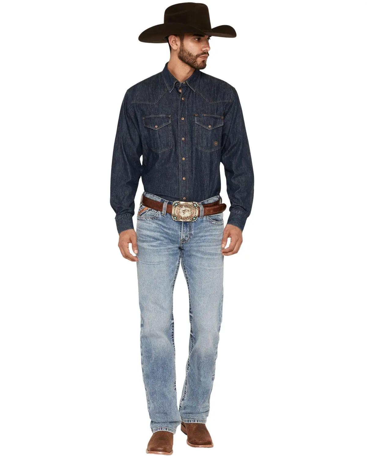 Ariat Men's Men'S M7 Emmett Acid Light Wash Slim Straight Stretch Denim - 10074793