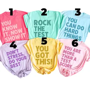 Custom Comfort Colors Test Day Shirt, Matching State Testing Shirts, Teacher Team T-Shirt, Gen Z School Testing Day Tee, Test Coordinator Final Exam Week Teacher Team Shirt