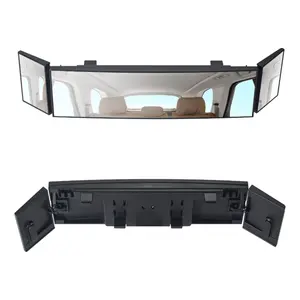 15-Inch Clip-On Rear View Mirror - Wide-Angle Curved Interior Mirror for Cars, Reduces Blind Spots