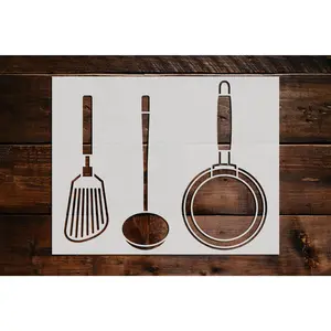 Kitchen Utensils Stencil - Art and Wall Stencil