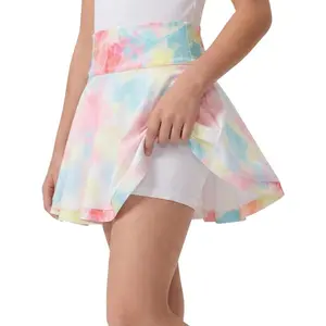 Cute Girls Children Apparel Girls Athletic Skirt with Built-in Shorts – Double Layer Lightweight Summer Skort