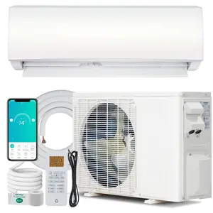 9000 BTU Mini Split AC & Heat Pump, 20 SEER2 Inverter, WiFi & Alexa, Cools 450 Sq. Ft, 230V, Install Kit