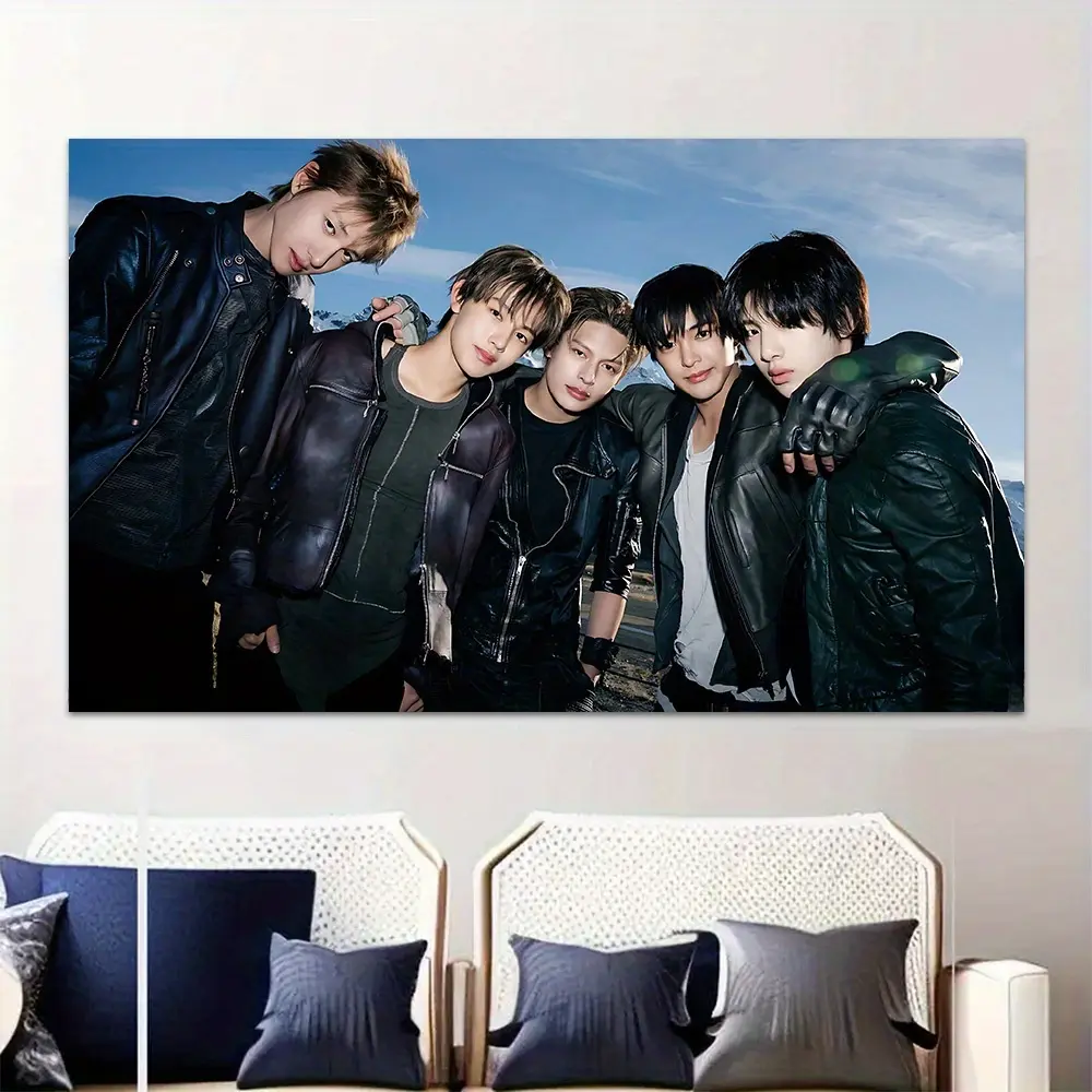 K-Pop Cc-Cortis Male Idol Group Flag Tapestry, Stylish Hanging Living Room Wall Decor, Fresh Look After Wash, Instant Wall Upgrade for Indoor Home Use, Ideal Fan Gift