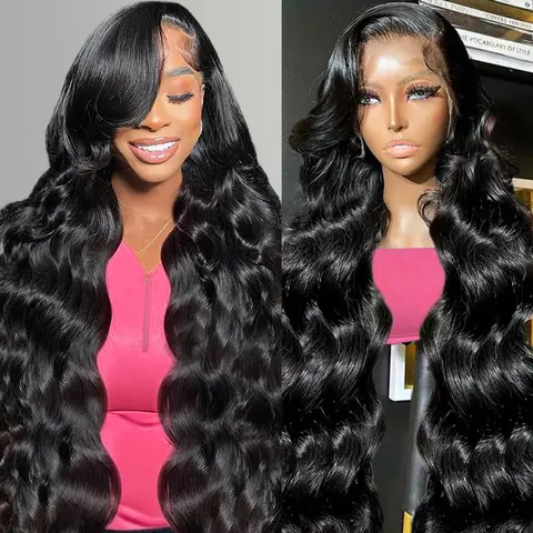 13x6 13x4 Lace Frontal Wigs Human Hair Pre Plucked 180 Density HD Body Wave Lace Front Wigs Human Hair 10A Frontal Wigs Human Hair wigs for Women Glueless Wigs Human Hair Pre Plucked Black wig