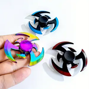 1pc/ 3pcs Colorful Fidget Spinner Metal Hand Crank Zinc Alloy Stress Relief Toys ADHD Fidget Spinner Office Anxiety Relief Stress Relief Casual Stress Relief Gift Finger Spinner Christmas Gift
