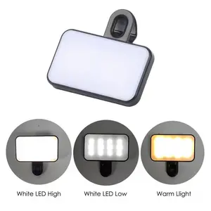 Portable Clip-on Fill Light, LED Fill Light Selfie Light, Photo Light for Mobile Phones & Computers, Makeup, Zoom Conference, Live Streaming, Vlog, Selfie Led Lights, Cell Phone Light
