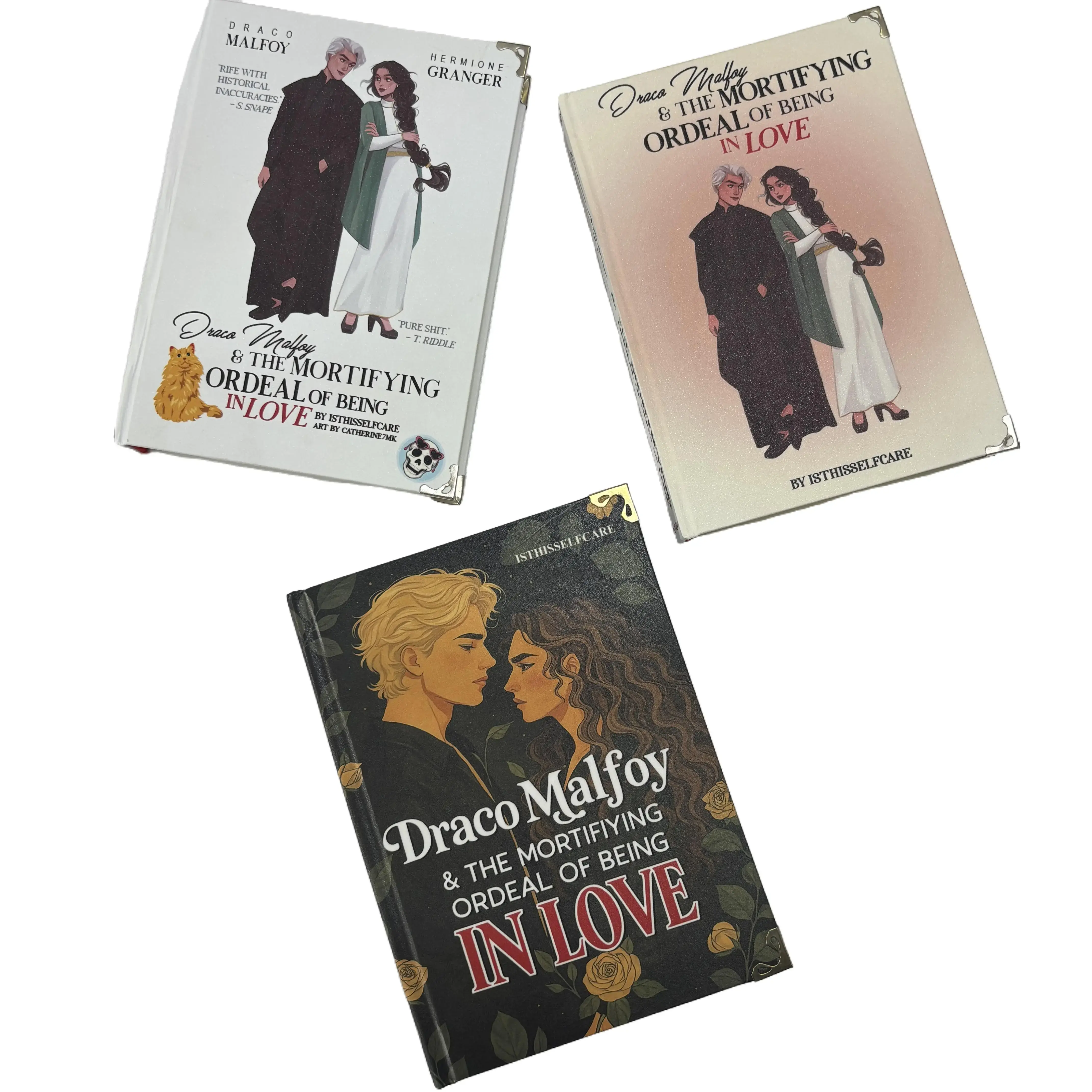 Draco Romance Inspired Hardcover Book, Fantasy Fanfiction Collector Edition with 3 Cover Options and Bookmark