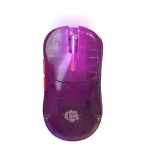 NickEh30 x GHOST M2 Wireless Mouse - Lightning Energy Gaming Mouse with 3 Mode Connectivity Translucent Purple Shell RGB Lighting