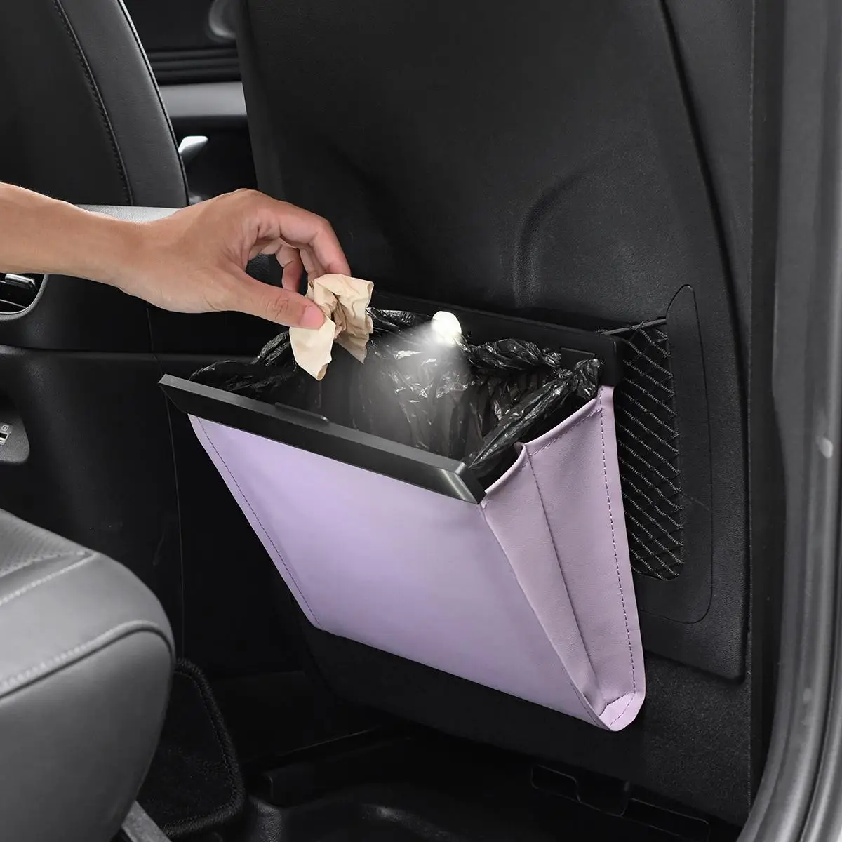 Foldable Automotive Seat Back Trash Bag, Multifunctional Car Seat Back Storage Hanging Bag, Car Interior Accessories for Car Stowing & Tidying