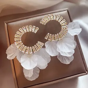 C- Ring Shell Tassel Delicate Earrings