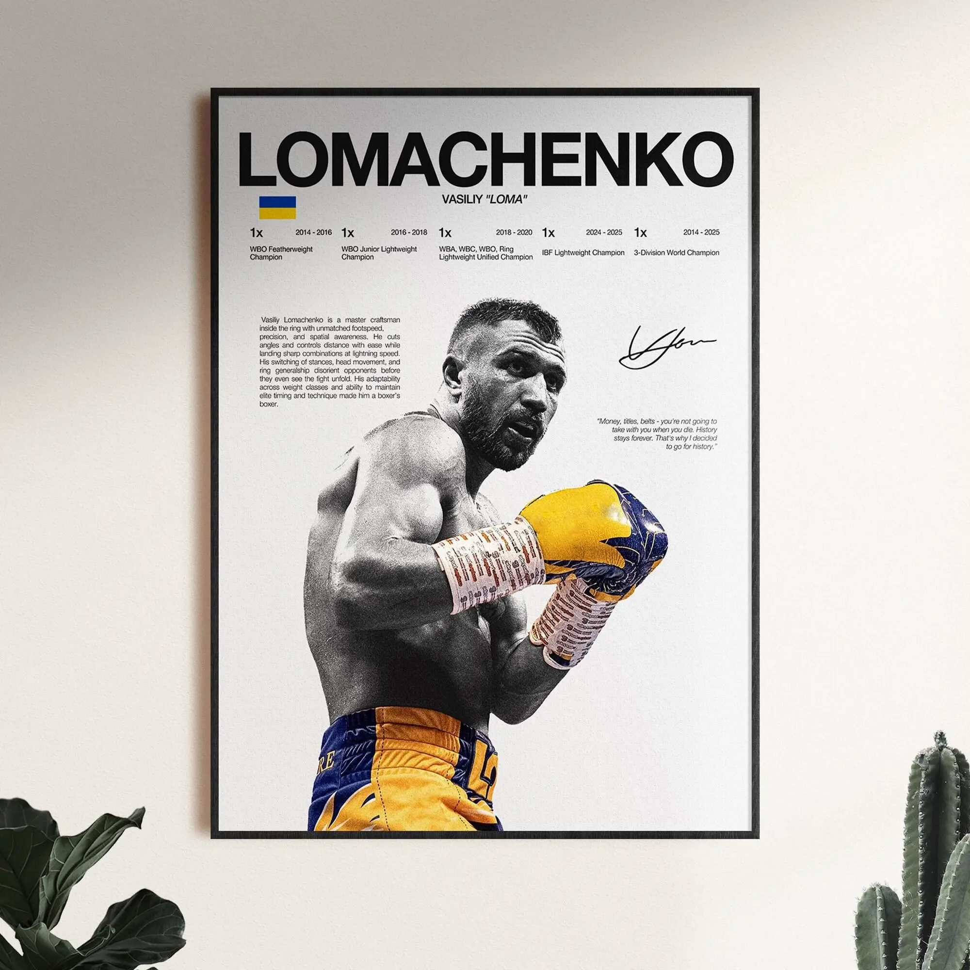 Vasiliy Lomachenko Poster, Boxing Wall Print, Sports Poster Print, Boxer Poster, Ukraine Boxer, Gym Poster, Boxing Decor, Boxing Fan Gift