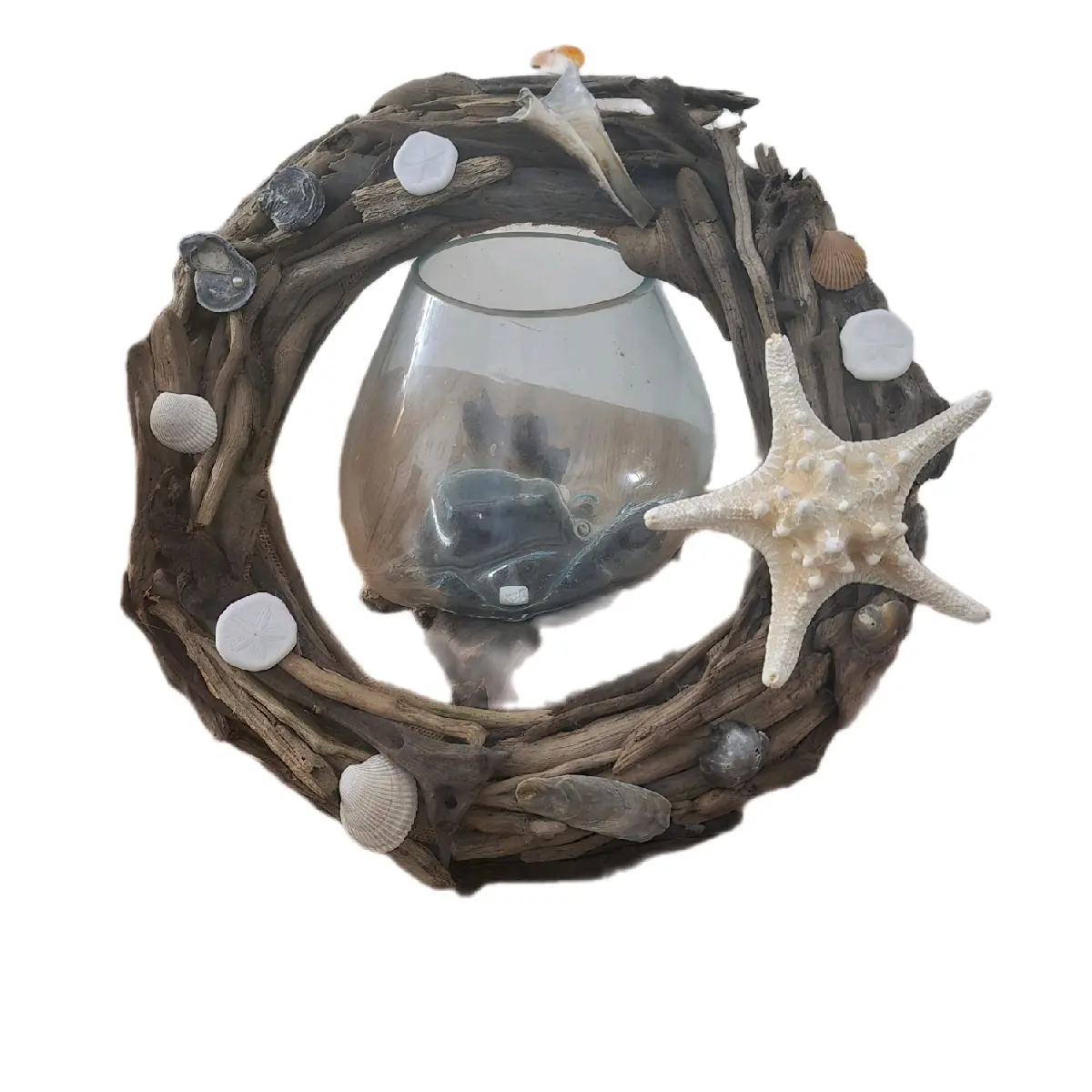 Handmade Outer Banks Driftwood Wreath - Perfect for Hanging Decor or as a Gift
