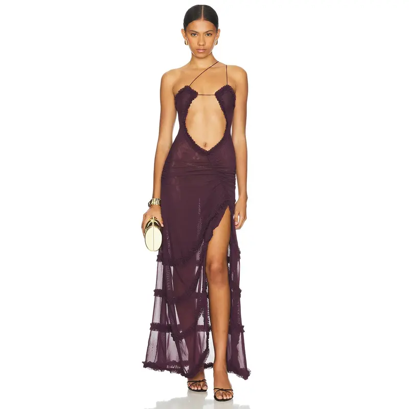 jaded london backless high neck dress Lucia Backless Mini Dress in Leopard