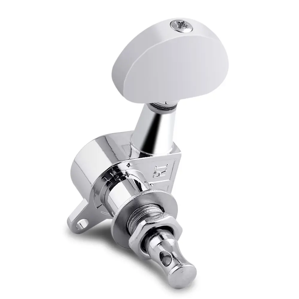 Die-cast Guitar String Tuning PegsTuning Key Machine Head TunersChrome 6 Right