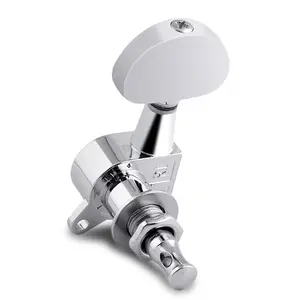 Die-cast Guitar String Tuning PegsTuning Key Machine Head TunersChrome 6 Right
