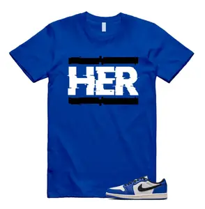 1 Game Royal Blue White Black Low OG Unisex Shirt Match HER HIM2, 1 Blueberry Royal Blue Outfit, Trending Shirts, Top T-Shirt
