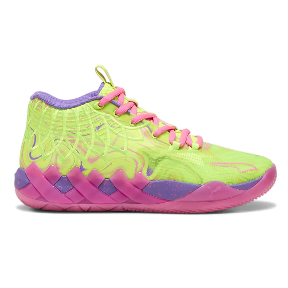 PUMA Mens X Lamelo Ball Mb.01 Inverse Toxic Basketball Sneakers Shoes Indoor - Green