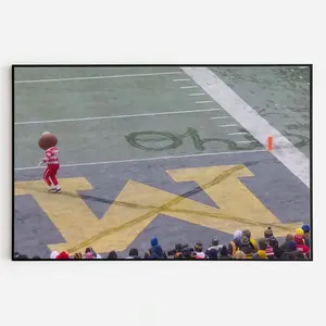 Buckeye Brutus Ohio Poster, College Football Art Print, Game Day Decor, Fan Football Gift