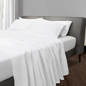 MTREO Queen/King Size Sheet Set - 4/8 Piece Set - Breathable & Cooling Sheets - Hotel Luxury Bed Sheets - Extra Soft - Deep Pocket up to 18 inch Mattress - Wrinkle Free - Comfy – White/Black Bed Sheets