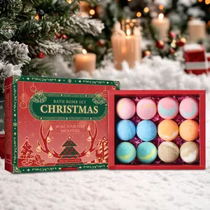 Salt Bath Ball Christmas Gift Set，Ultimate Self-Care Relaxing Spa Kit with Natural Bubble Bath Bombs，The Perfect Self-Care Christmas Present You MUST HAVE!