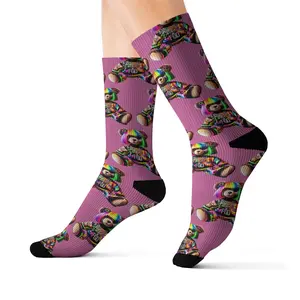 Neon Bear Sublimation Socks