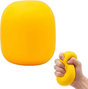 Gum Drop Squeeze Color Changing Squishy, Slow Stress Balls Fidget Sensory Toys for Adults,Gum Drop Shape Fidgets for Pull Stretch Squishy Toy (Yellow)
