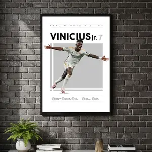 [ SPORT UNFRAMED - SALE UP TO 45% ] Vinicius Jr - Madrid Premium Series Soccer Sports Poster