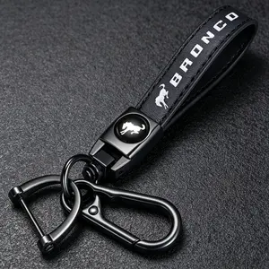 Ford Bronco Leather Kevchain - Premium Kev Fob Holdeifor Bronco, Bronco Sport,Wildtrak.Badlands,OuterBanks, Big Bend, Black Diamond & More metal keychain Car Accessory Genuine Car Keychain Set tiktokshopspringglowup key decoration