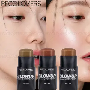 1Pc All-In-One Makeup Stick - Long-Lasting Beauty, Easy Application For All Occasions, Nude And Rose, Face Cosmetic, Highlighting Stick