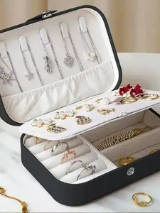 Jewelry Organizer Box – Large Capacity Travel & Home Storage for Rings, Earrings & NecklacesNever Lose Jewelry Again!