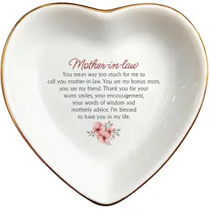 Mother-in-law Ring Dish Gifts-Ring Jewelry Trinket Tray For Her-Ring Holder Dish For Mom,Mother of the Groom, Bonus Mom-Wedding,Birthday,Christmas,Mother's Day,Thanksgiving Gifts for Women