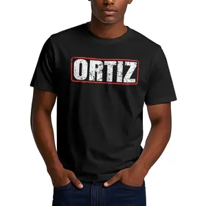 Cotton Graphic Tees, Men's Streetwear Gifts: Festival & Vacation Outfits Ortiz Surname Mexican & Hispanic American Chicano Design T-Shirt
