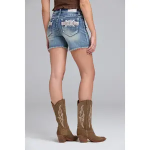 Belt Buckle Embroidered Short