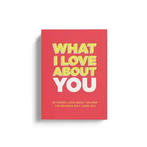What I Love About You Fill-in-the-Blank Gift Book for Couples, Personalized Love Journal Keepsake, Romantic Anniversary Gift for Him or Her Notebook