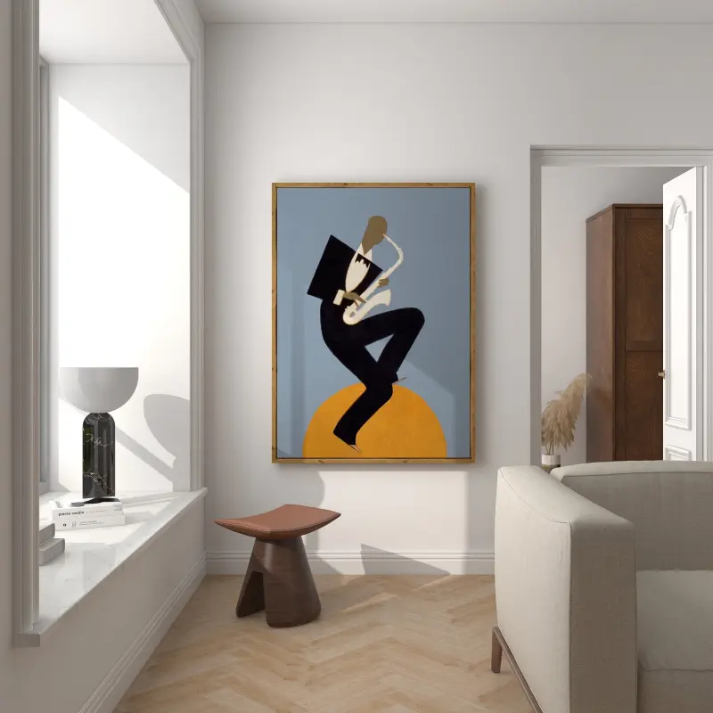 Jazz Saxophone, Music Print, Vintage Wall Art, Jazz Wall Art, Retro Wall Decor, Minimalist Wall Art,, PRINTABLE Wall Art, Large Art